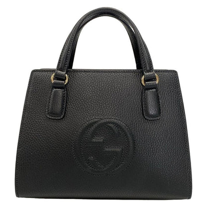 Gucci Handbag Soho 607722 Black Leather