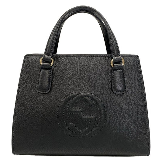 Gucci Handbag Soho 607722 Black Leather