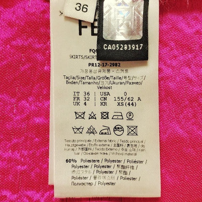 Fendi Long Skirt Size 36 S Women's - Gray Beige X Pink Partial Houndstooth