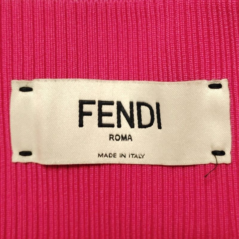 Fendi Long Skirt Size 36 S Women's - Gray Beige X Pink Partial Houndstooth