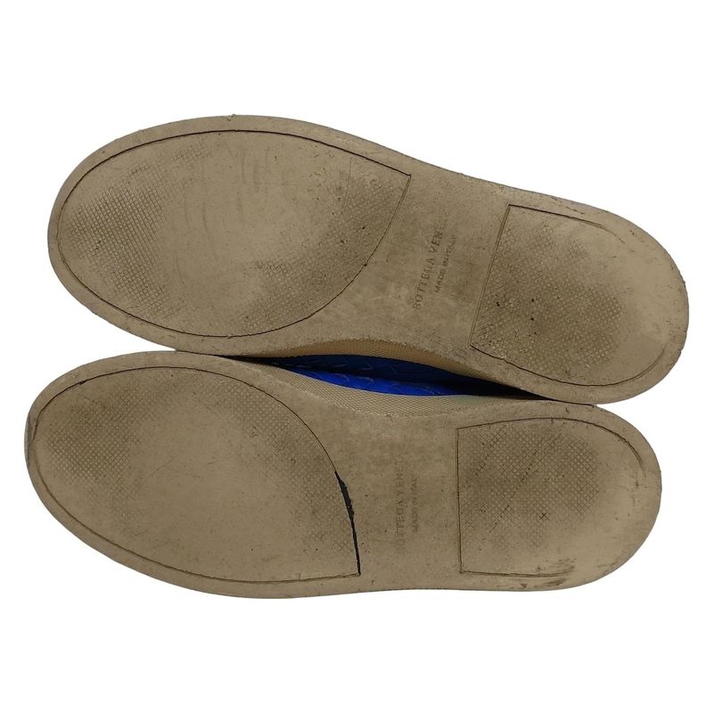 Bottega Veneta Slip-on Men's - Blue Intrecciato Insole Removable Leather