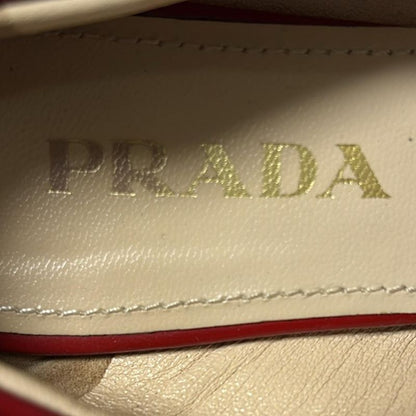 Prada Women's Flat Shoes - Red Ribbon Leather