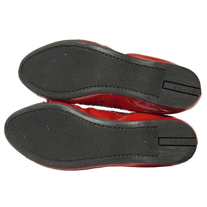 Prada Women's Flat Shoes - Red Ribbon Leather