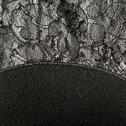 Fendi Dress Size 36 S Women's - Black Crew Neck Short Sleeve Long Lace See-Throu