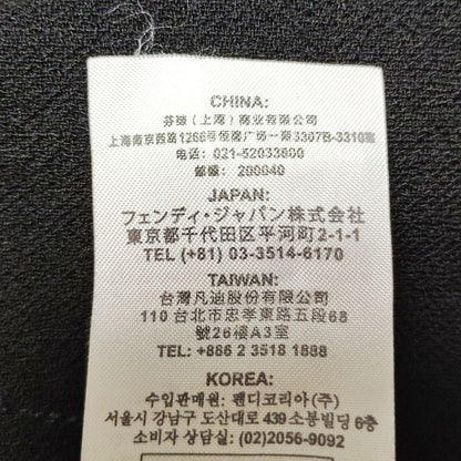 Fendi Dress Size 36 S Women's - Black Crew Neck Short Sleeve Long Lace See-Throu