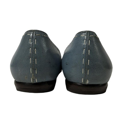 Hermes Flat Shoes 35 1 2 Women's - Light Blue Leather