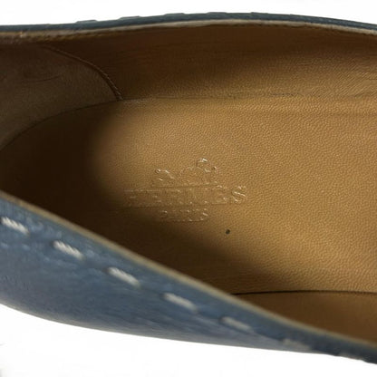 Hermes Flat Shoes 35 1 2 Women's - Light Blue Leather