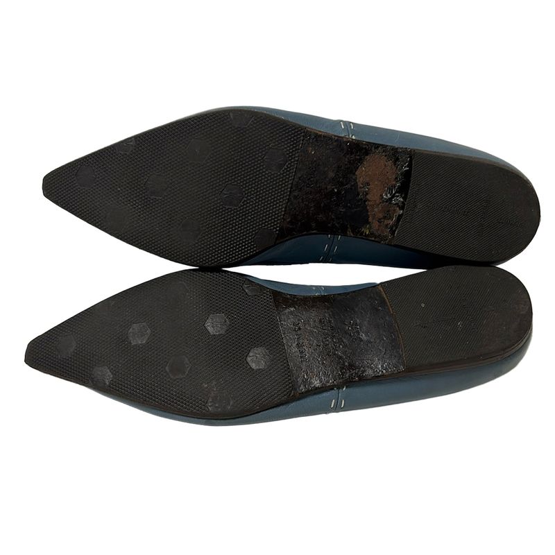 Hermes Flat Shoes 35 1 2 Women's - Light Blue Leather