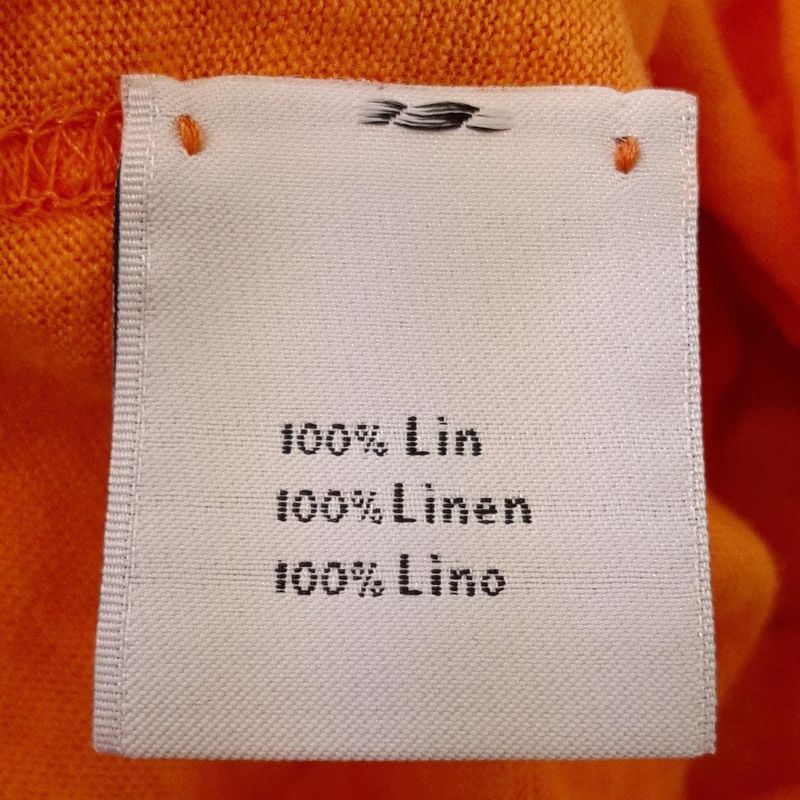 Hermes Long Sleeve Shirt Size L Men's - Orange Linen