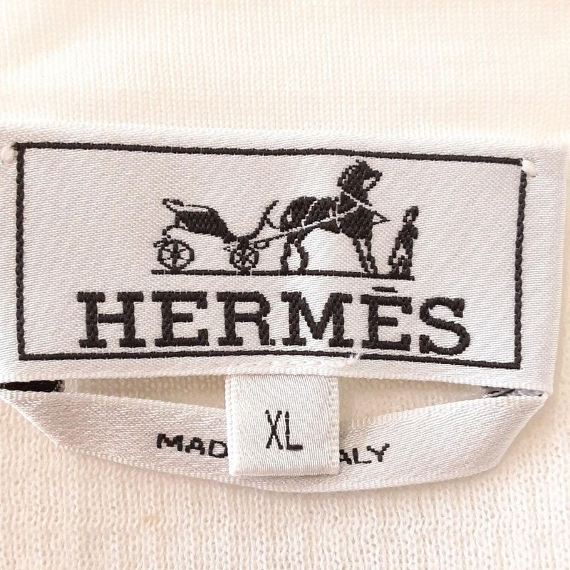 Hermes Short Sleeve Cut and Sewn Size XL Men's - White Crew Neck