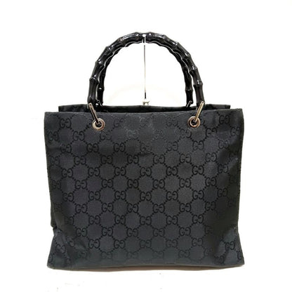 Gucci Tote Bag GG Pattern Bamboo 0021010 Black