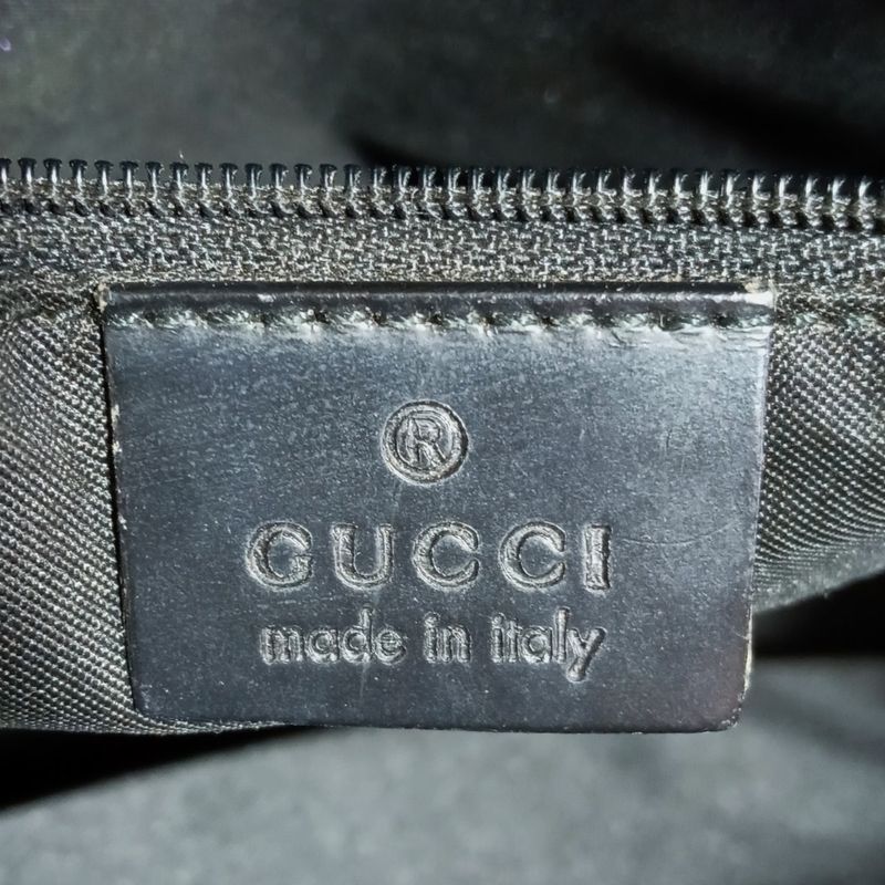 Gucci Tote Bag GG Pattern Bamboo 0021010 Black