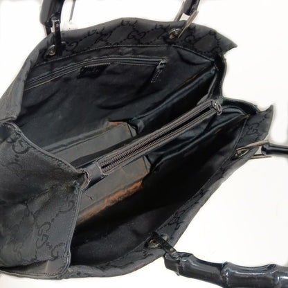 Gucci Tote Bag GG Pattern Bamboo 0021010 Black