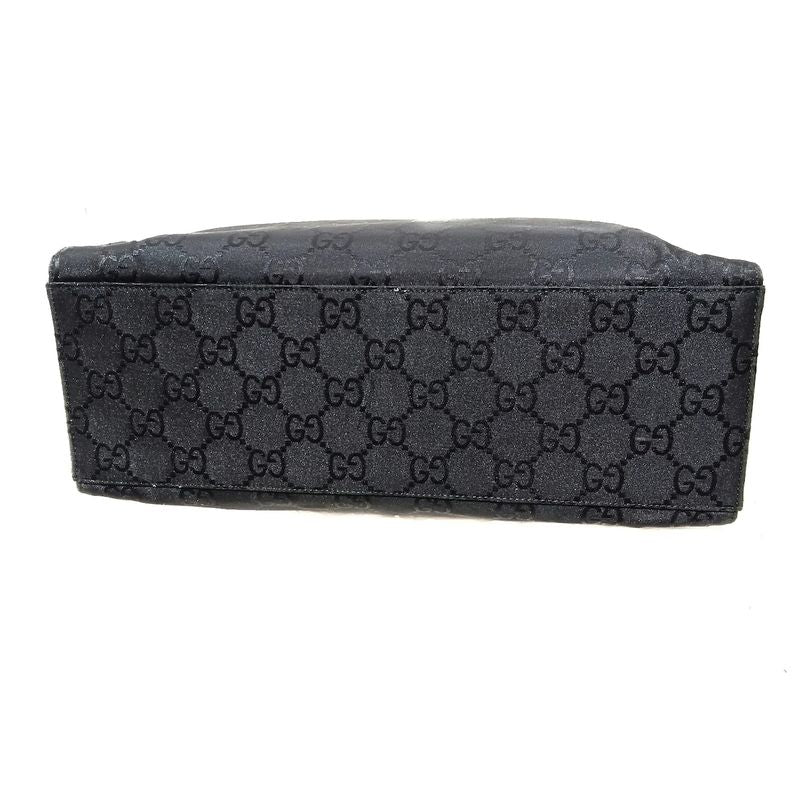 Gucci Tote Bag GG Pattern Bamboo 0021010 Black