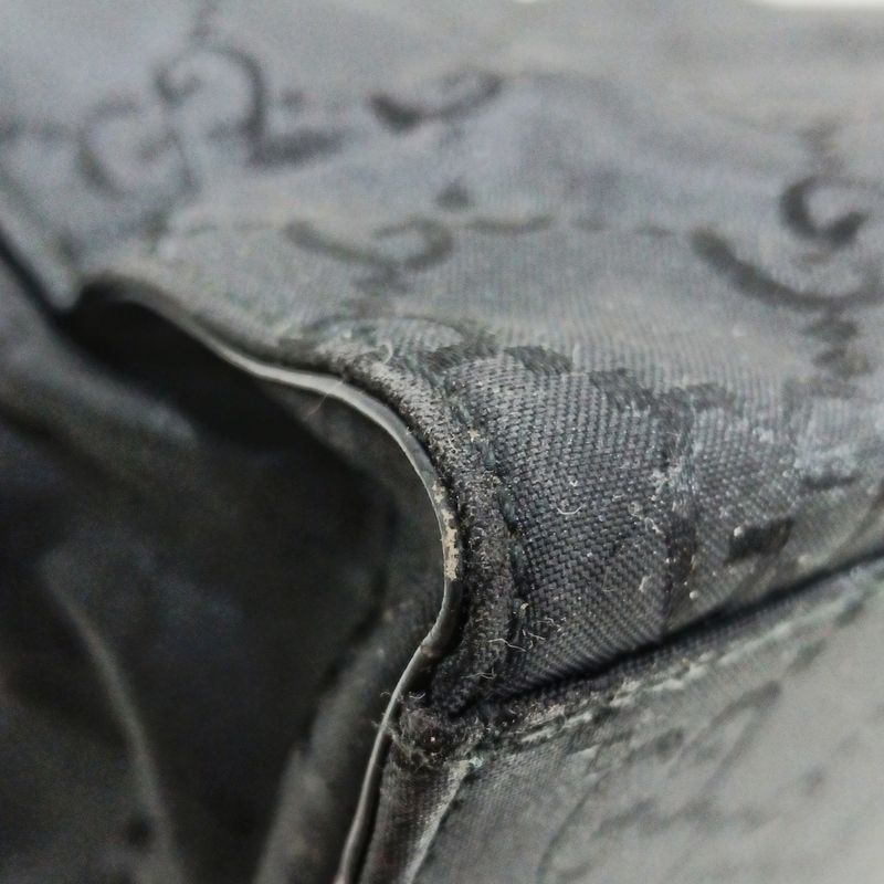 Gucci Tote Bag GG Pattern Bamboo 0021010 Black