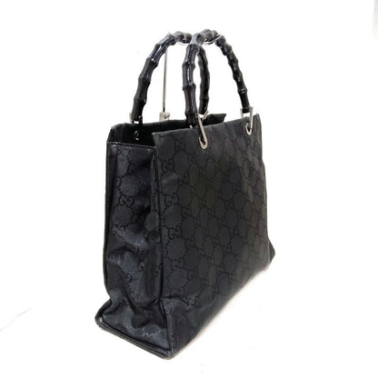Gucci Tote Bag GG Pattern Bamboo 0021010 Black