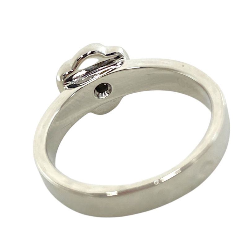 Chanel Camellia Ring 750wg White Gold 1p Diamond Flower Motif Silver Chanel