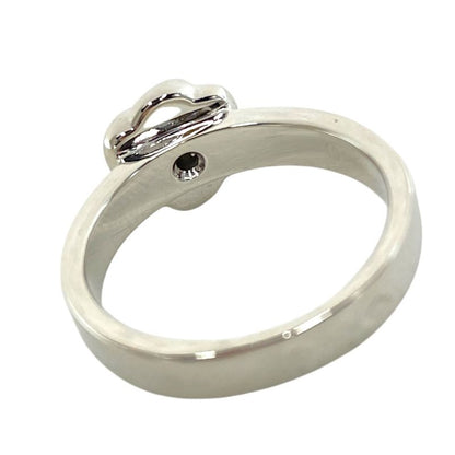 Chanel Camellia Ring 750wg White Gold 1p Diamond Flower Motif Silver Chanel
