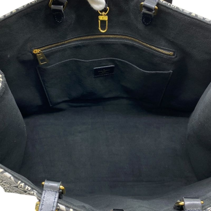 Louis Vuitton on the Go GM Tote Bag Handbag 2way Leather Jacquard Black