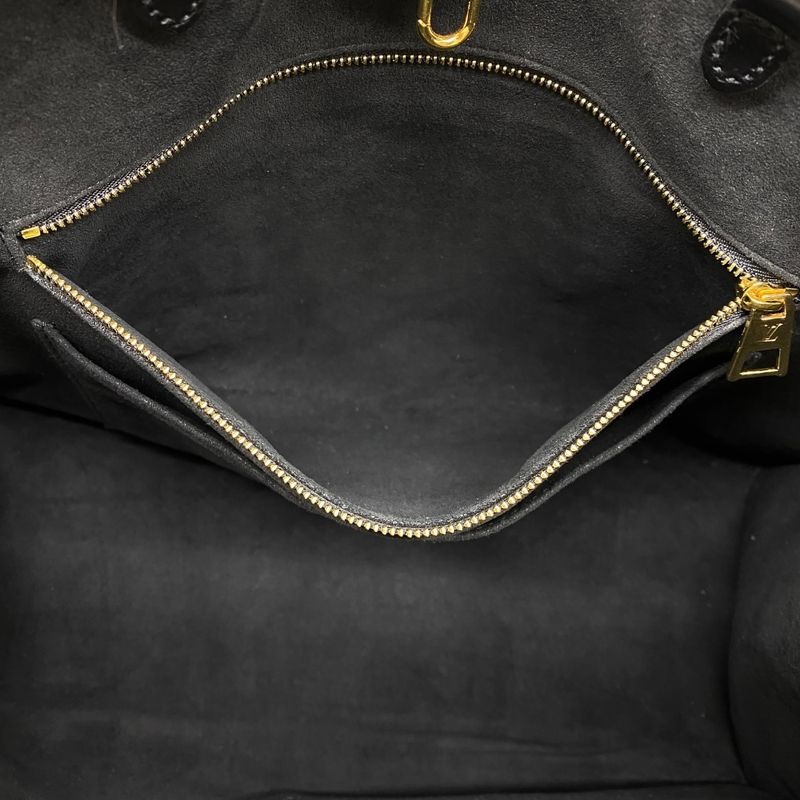 Louis Vuitton on the Go GM Tote Bag Handbag 2way Leather Jacquard Black