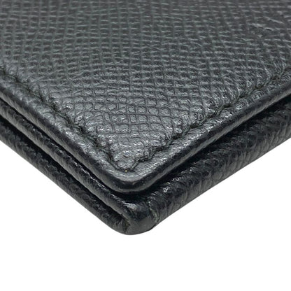 Bvlgari Coin Case Coin Purse Coin Purse Card Case Logo Black Grain Leather