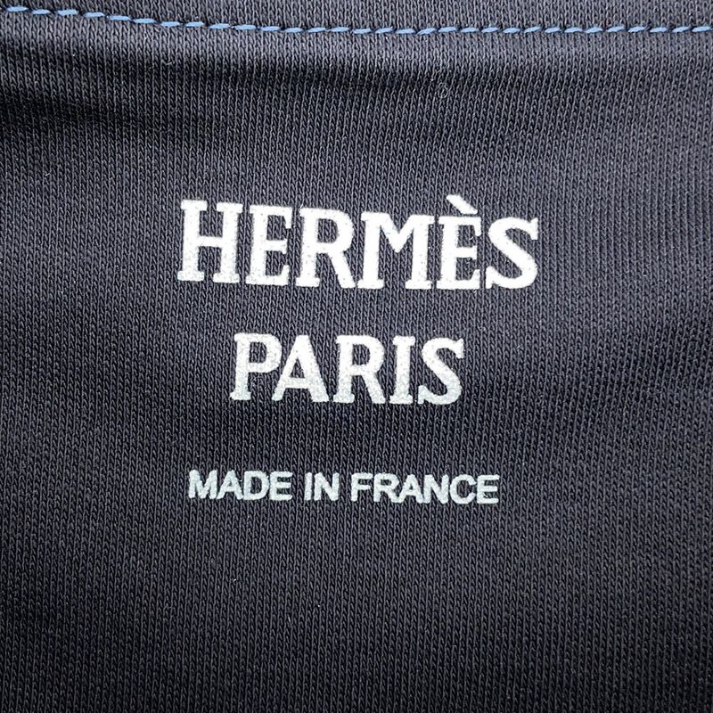 Hermes T-Shirt Cartouche Candy Libris Micro 38 Top Blue Noir Black