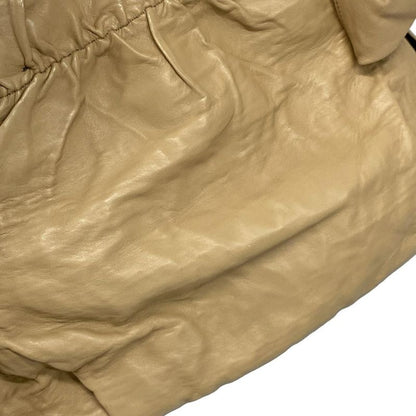 Prada Tote Bag - Bn1760 Beige Leather Tag Ribbon Leather