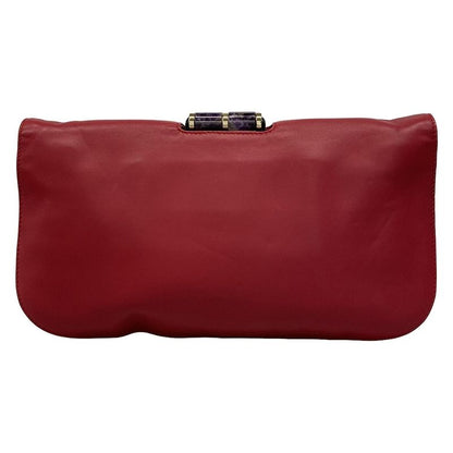 Bvlgari Clutch Bag Bvlgari Lipstick Red Leather