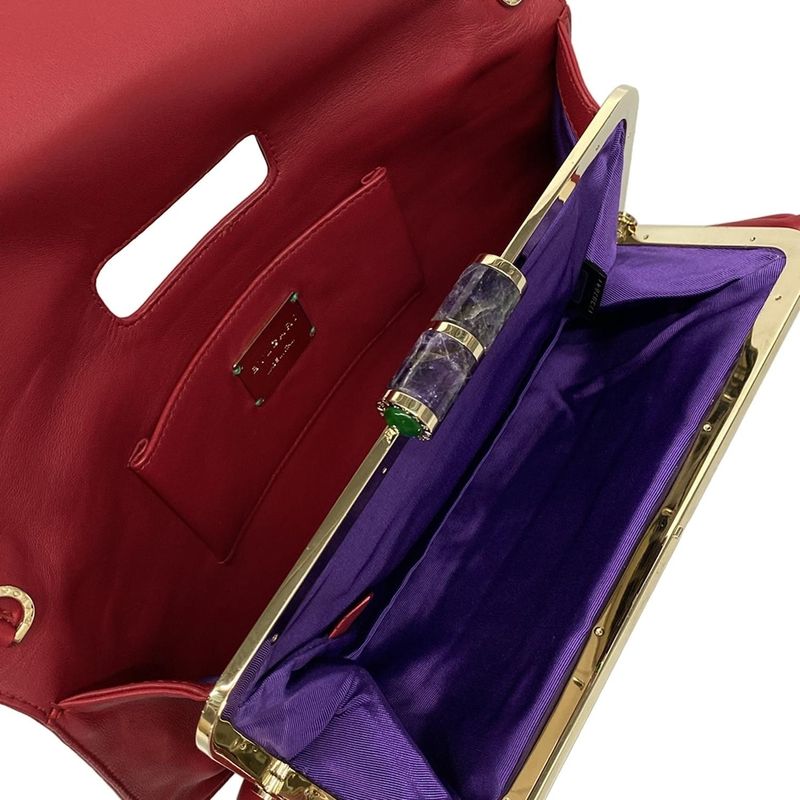 Bvlgari Clutch Bag Bvlgari Lipstick Red Leather