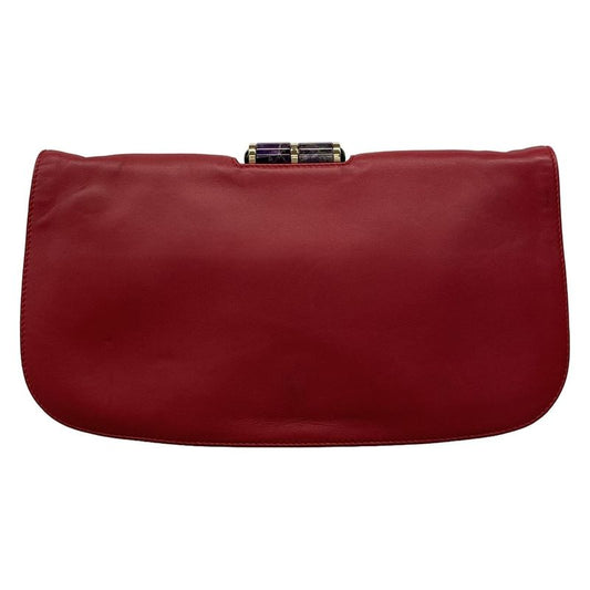 Bvlgari Clutch Bag Bvlgari Lipstick Red Leather