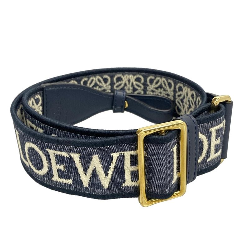 Loewe Shoulder Strap Anagram Loop Strap Navy X Ivory