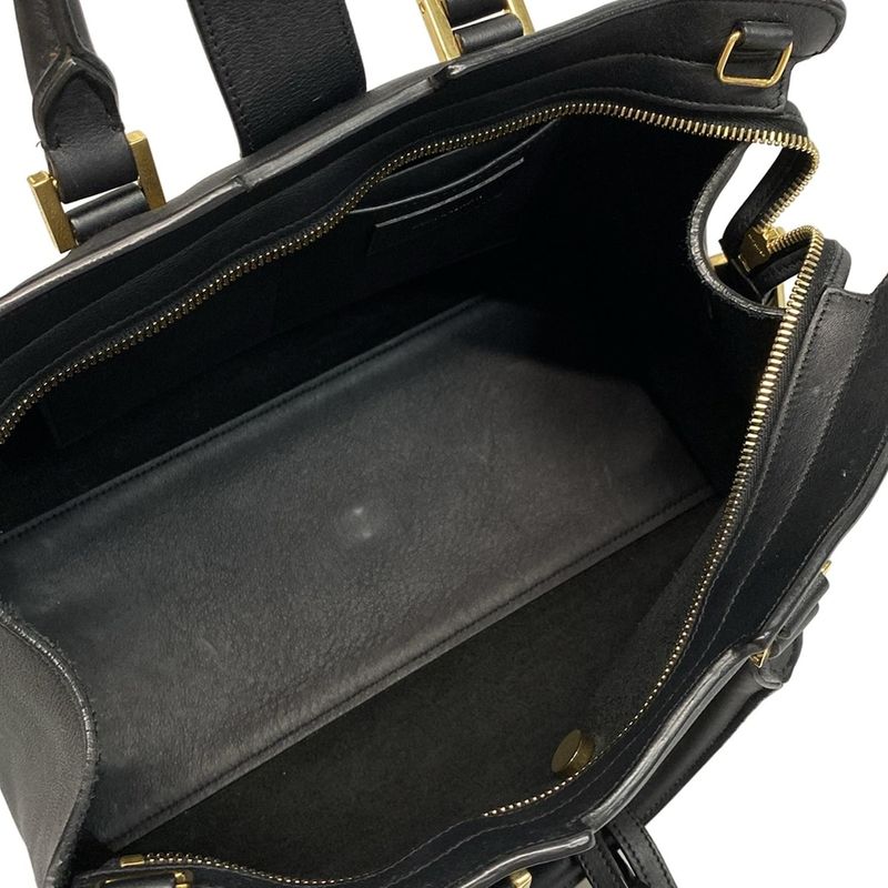 Saint Laurent Paris Handbag Petit Cabas 311210 Black Leather