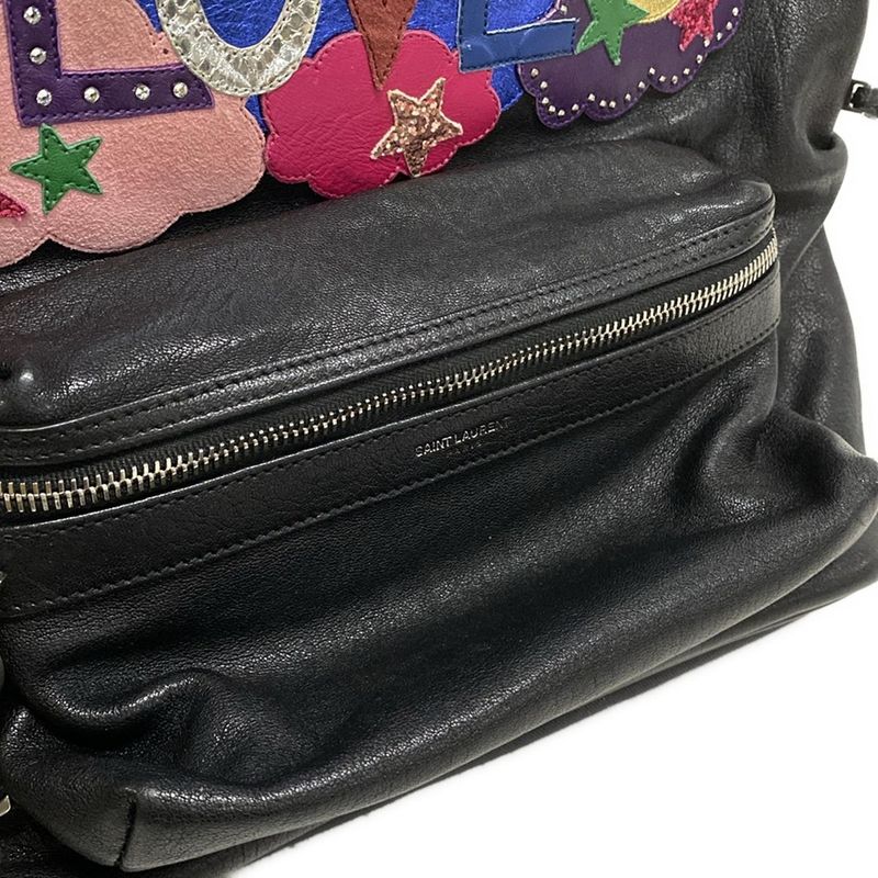 Saint Laurent Paris Rucksack Sac City California 454319 Black X Blue X Multi