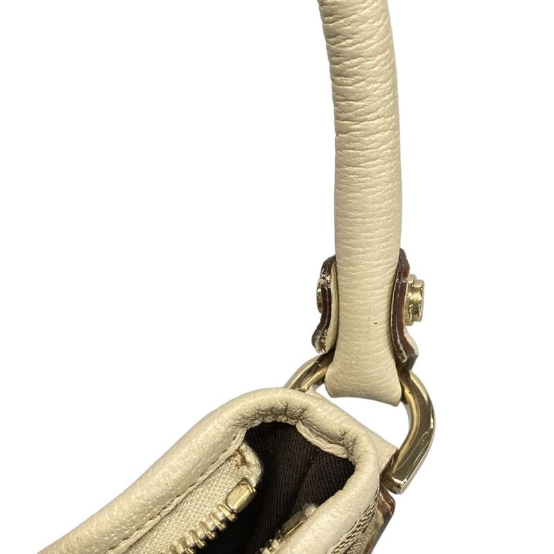 Gucci Shoulder Bag GG Pattern Abbey 130738 Beige X Dark Brown X Ivory Leather