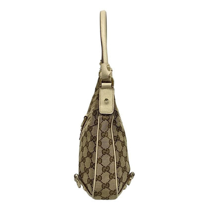 Gucci Shoulder Bag GG Pattern Abbey 130738 Beige X Dark Brown X Ivory Leather