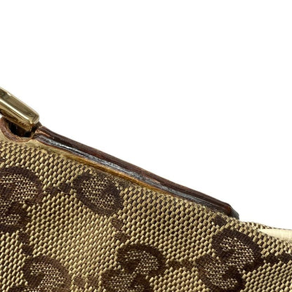 Gucci Shoulder Bag GG Pattern Abbey 130738 Beige X Dark Brown X Ivory Leather