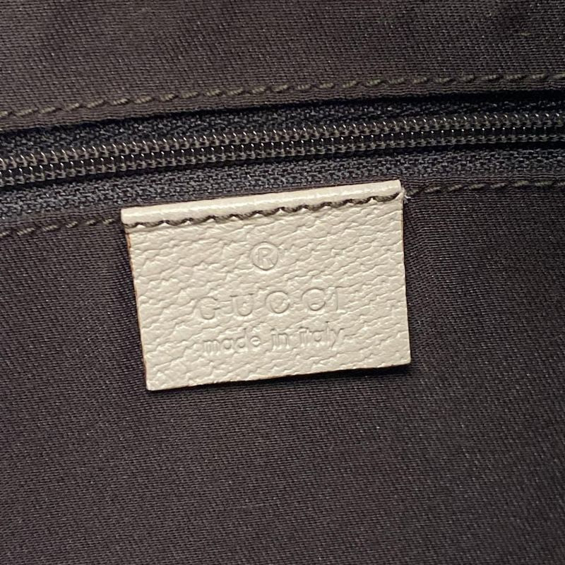 Gucci Shoulder Bag GG Pattern Abbey 130738 Beige X Dark Brown X Ivory Leather