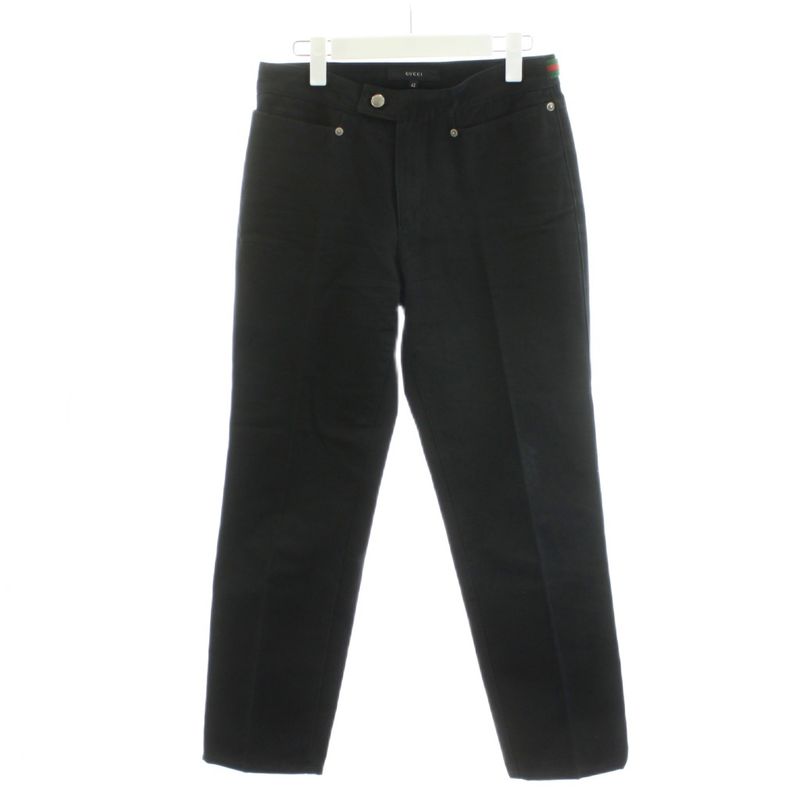 Gucci Pants Slacks Cotton 42 Black 255234 Zj208 An1