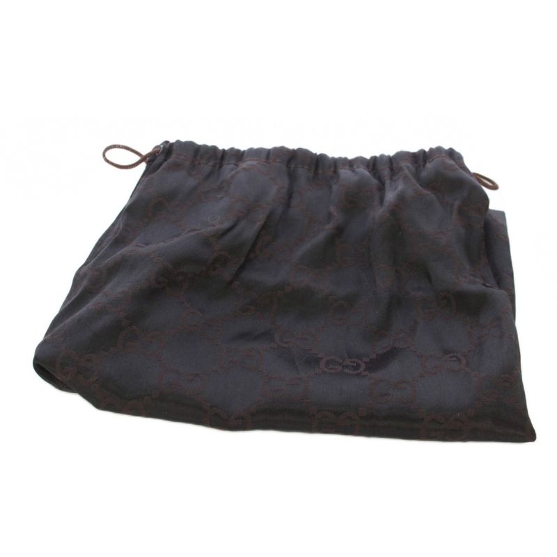 Gucci Sandals Strap Leather Square Toe 34.5cm (13.58in) C Black Tk