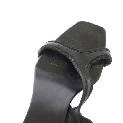 Gucci Sandals Strap Leather Square Toe 34.5cm (13.58in) C Black Tk