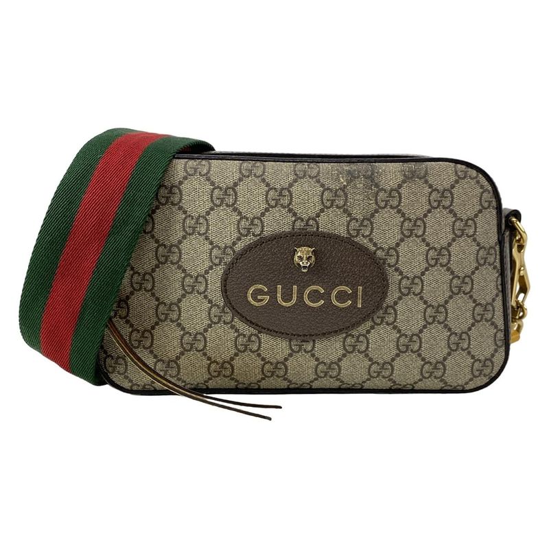 Gucci Shoulder Bag Neo Vintage Ophidia GG Mini Bag 476466 Beige X Dark Brown X