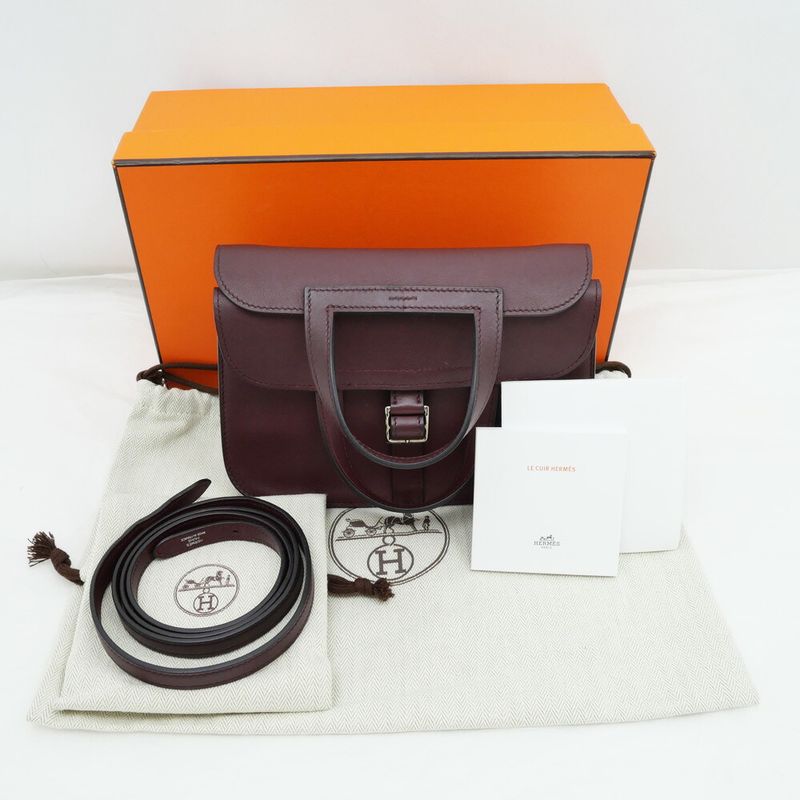 Hermes Arzan Mini Hand Shoulder - Bag Bordeaux - A Engraved 2017