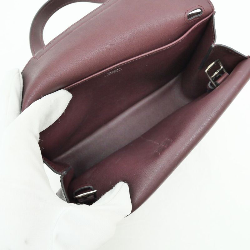Hermes Arzan Mini Hand Shoulder - Bag Bordeaux - A Engraved 2017
