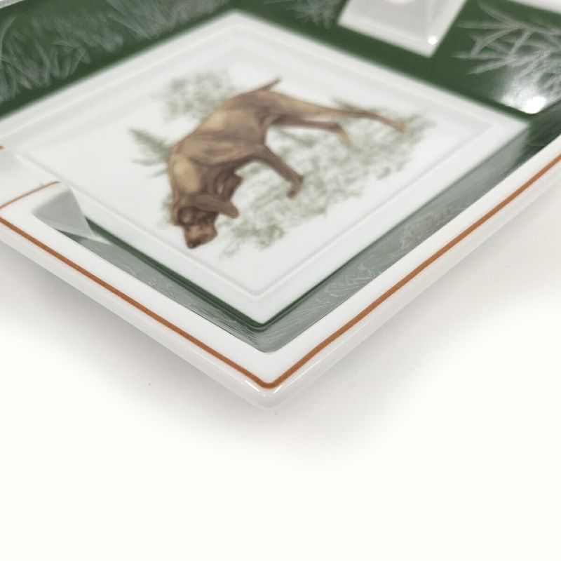 Hermes Ashtray German Pointer Dog Ashtray Accessory Case Ceramic