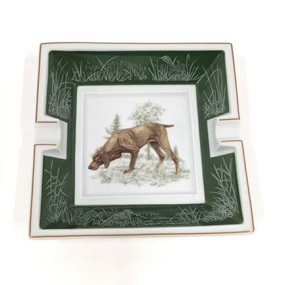 Hermes Ashtray German Pointer Dog Ashtray Accessory Case Ceramic