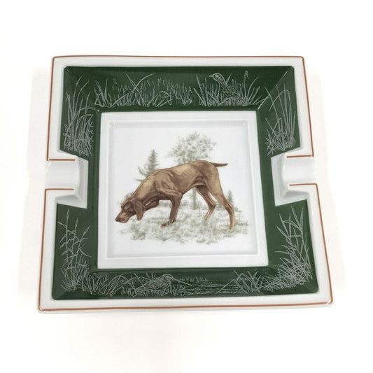Hermes Ashtray German Pointer Dog Ashtray Accessory Case Ceramic