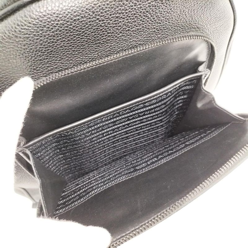 Prada Backpack Sac Leather Black 2vz011