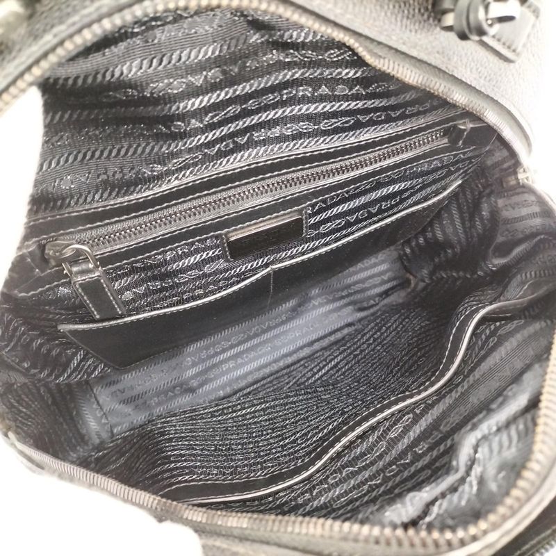 Prada Backpack Sac Leather Black 2vz011