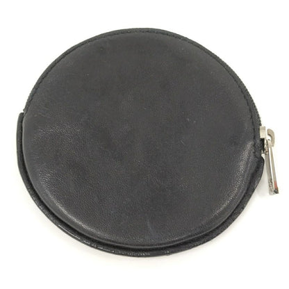 Loewe Coin Case Round Shape Anagram Leather Black 060510