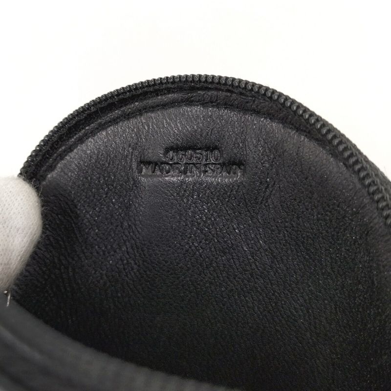 Loewe Coin Case Round Shape Anagram Leather Black 060510